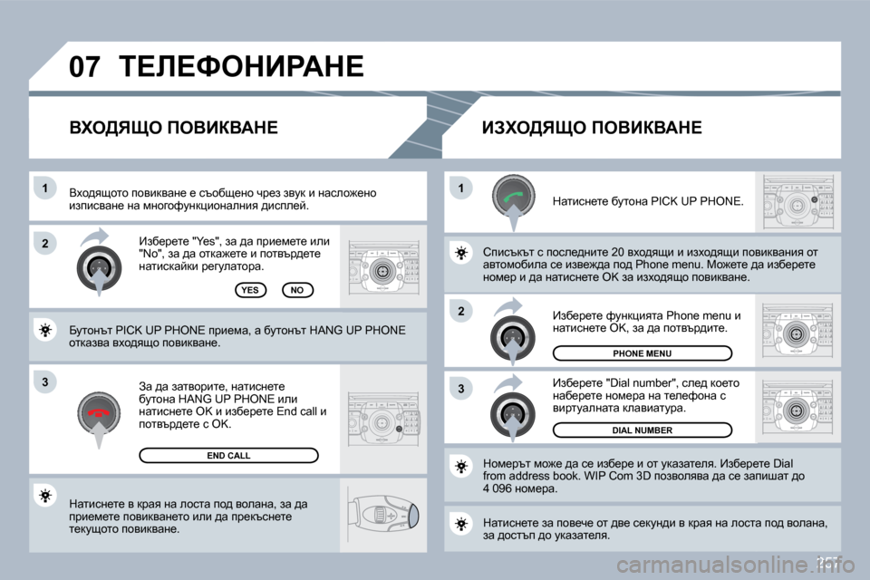 Peugeot 308 SW BL 2009.5  Ръководство за експлоатация (in Bulgarian) �2�5�7
�3
�1�1
�2
�3
�2
�0�7
� dwlbkÖ_l_� y� djwy� Öw� ehklw� ih^� yhewÖw�,� aw� ^w� ijb_f_l_� ihybdywÖ_lh� beb� ^w� ij_dtkÖ_l_
