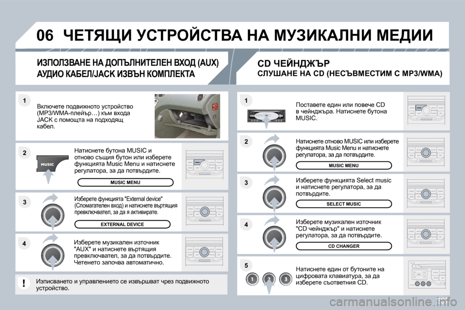 Peugeot 308 SW BL 2009.5  Ръководство за експлоатация (in Bulgarian) 287
�3
�1
�2
�0�6
�1
�4
�2
�3
�5
�4
� � Ydeñq_l_� ih^yb`Öhlh� mkljhcklyh� �(�M�P�3�/�W�M�A�-ie_ctj�…�)� dtf� yçh^w� �J�A�C�K� k� ihfhslw� Öw� 