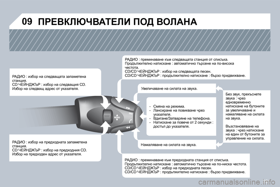 Peugeot 308 SW BL 2009.5  Ръководство за експлоатация (in Bulgarian) 291
�0�9� fg?YabunYWi?bB� fe[� YebWdW� 
� � gW[_e� �:� baxhj� Öw� ij_^çh^Öwlw� awiwf_l_Öw� klwÖpby�.� � �C�D� n\Cd[]qg� �:� 