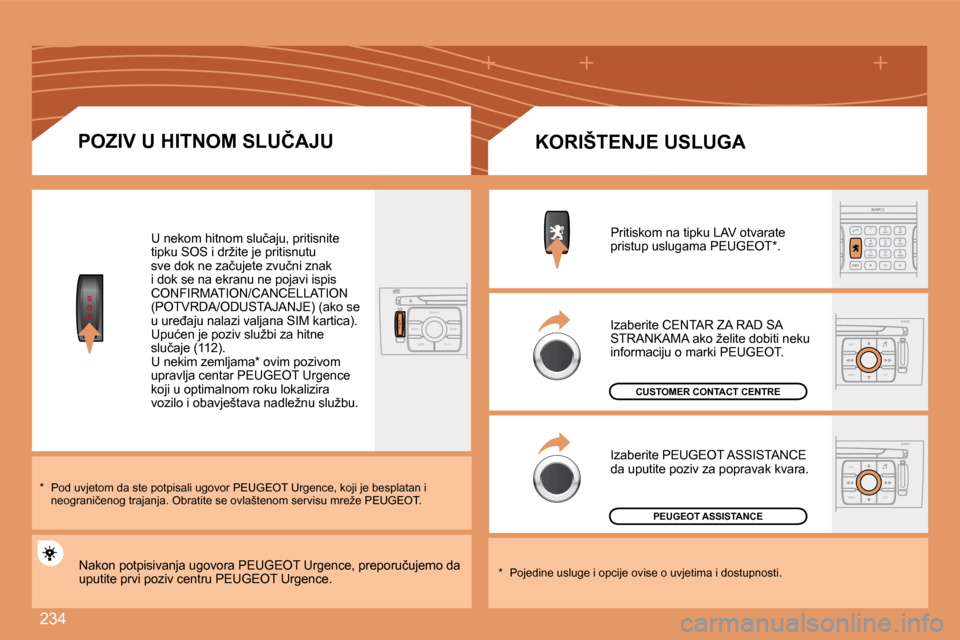 Peugeot 308 SW BL 2008  Vodič za korisnike (in Croatian) �2�3�4
S
O
S
S
O SSOU R CE
MODE B AND TP T
A Y
DARK
ESC
MENU LIST
ESC
MENU LIST
� � �P�O�Z�I�V� �U� �H�I�T�N�O�M� �S�L�U�Č�A�J�U� 
� � �*� � �  �P�o�d� �u�v�j�e�t�o�m� �d�a� �s�t�e� �p�o�t�p�i�s�a�l�