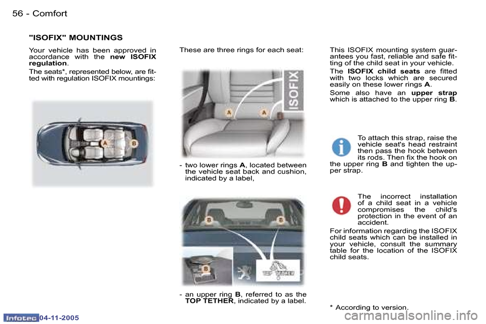 Peugeot 407 C Dag 2005.5 Workshop Manual �5�6 �-
�0�4�-�1�1�-�2�0�0�5
�5�7
�-
�0�4�-�1�1�-�2�0�0�5
�"�I�S�O�F�I�X�"� �M�O�U�N�T�I�N�G�S
�Y�o�u�r�  �v�e�h�i�c�l�e�  �h�a�s�  �b�e�e�n�  �a�p�p�r�o�v�e�d�  �i�n�  
�a�c�c�o�r�d�a�n�c�e�  �w�i�t�
