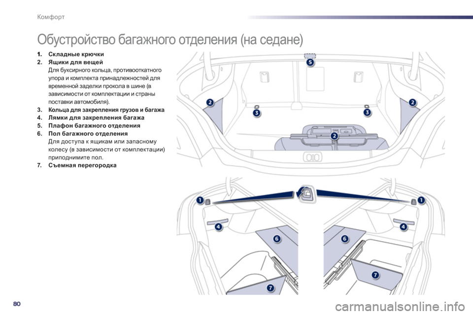 Peugeot 508 Hybrid 2013  Инструкция по эксплуатации (in Russian) 80
Комфорт
   
 
 
 
 
 
 
 
 
 
 
 
 
 
 
 
 
Обустройство багажного отделения (на седане) 
Складные крючки2.Ysbdb для вещейД