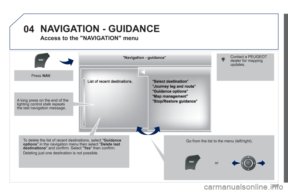 Peugeot 508 RXH 2012 Owners Manual 239
04
""""""""""""ggggggggggNavigation guidanceNavigation guidanceNavigation guidanceNavigation guidanceNavigation guidanceNavigation - guidanceNavigation - guidanceNavigation - guidanceNavigation - Peugeot 508 RXH 2012 Owners Manual 239
04
""""""""""""ggggggggggNavigation guidanceNavigation guidanceNavigation guidanceNavigation guidanceNavigation guidanceNavigation - guidanceNavigation - guidanceNavigation - guidanceNavigation -