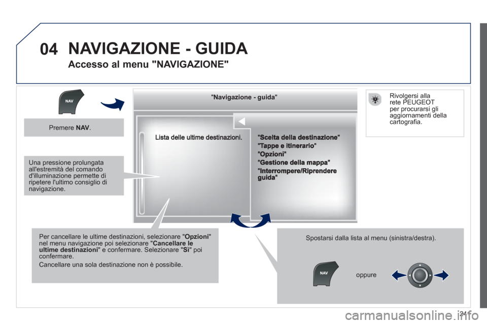 Peugeot 508 RXH 2012 Manuale del proprietario (in Italian) 241
04
""""""""""""ggggggggggNavigazione guidaNavigazione guidaNavigazione guidaNavigazione guidaNavigazione guidaNavigazione - guidaNavigazione - guidaNavigazione - guidaNavigazione - guidaNavigazio Peugeot 508 RXH 2012 Manuale del proprietario (in Italian) 241
04
""""""""""""ggggggggggNavigazione guidaNavigazione guidaNavigazione guidaNavigazione guidaNavigazione guidaNavigazione - guidaNavigazione - guidaNavigazione - guidaNavigazione - guidaNavigazio