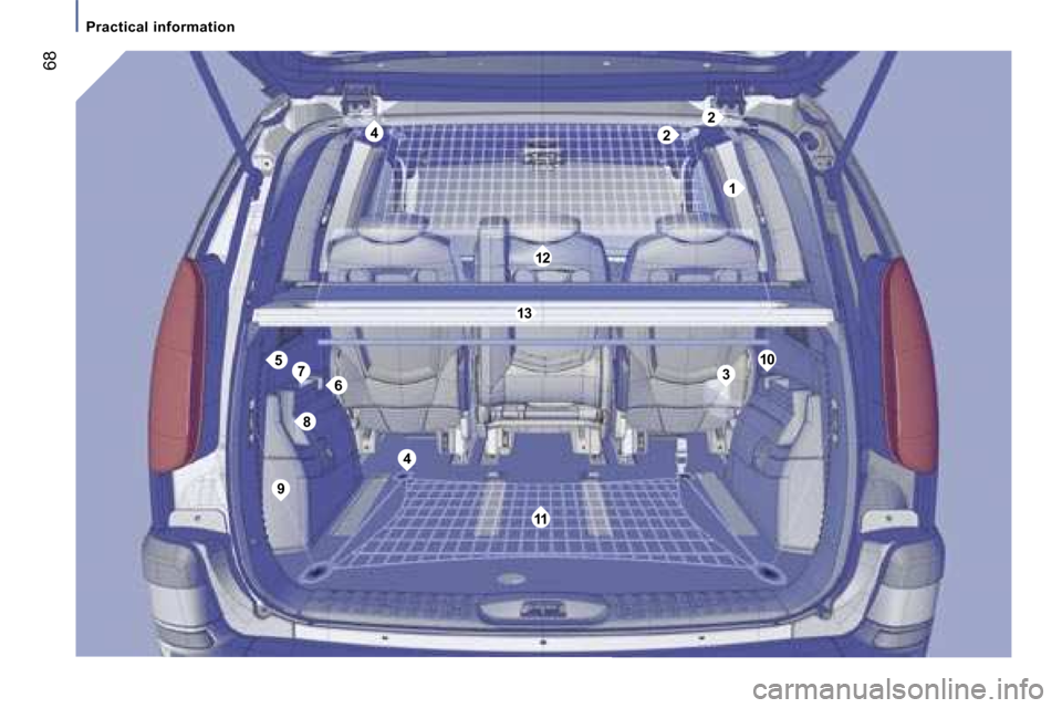 Peugeot 807 Dag 2007 Repair Manual �2�4�2
�1
�3
�4
�5
�6�7
�8
�9
�1�1
�1�2
�1�0
�1�3
�P�r�a�c�t�i�c�a�l� �i�n�f�o�r�m�a�t�i�o�n
�6�8  
