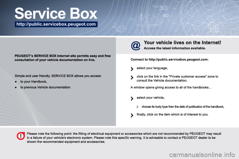 Peugeot Bipper 2011  Owners Manual 