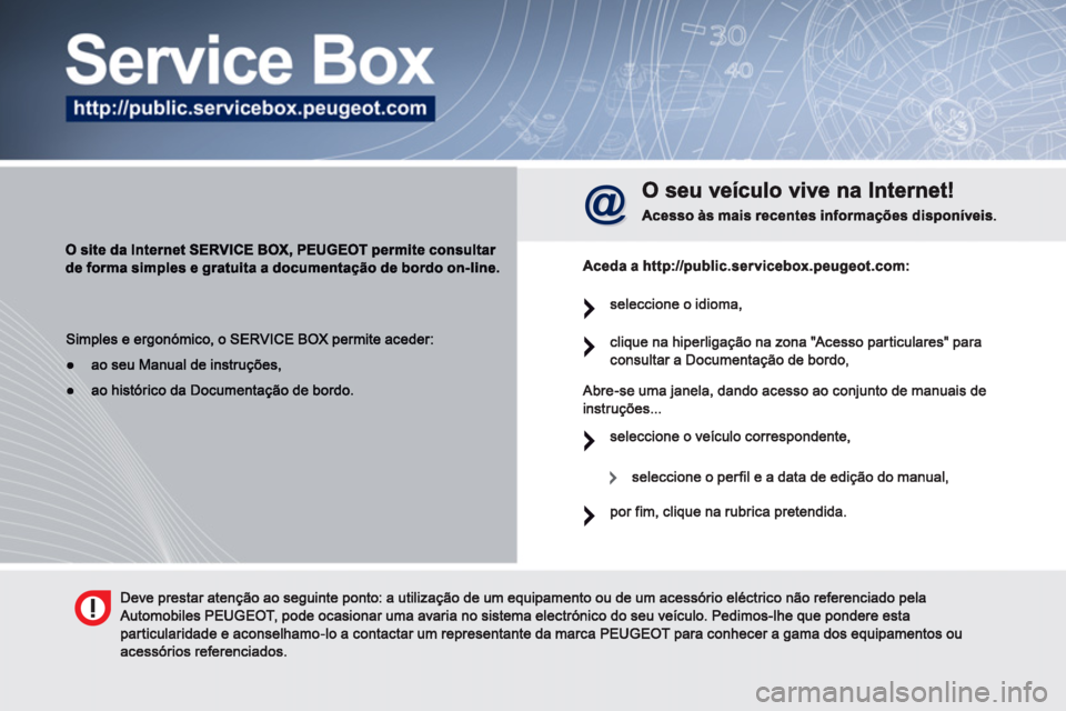 Peugeot Bipper 2011 Manual do proprietário (in Portuguese) Peugeot Bipper 2011 Manual do proprietário (in Portuguese)