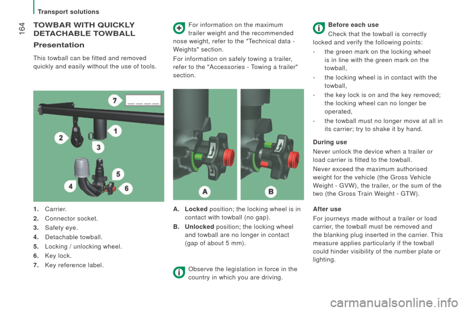 Peugeot Boxer 2016  Owners Manual  164
boxer_en_Chap08_Aide-Rapide_ed01-2015
toWBA r  WI t H   Q u I c KLY   
d E t
A
 c HABLE  to WBALL
Presentation
this towball can be fitted and removed 
quickly and easily without the use of tools.