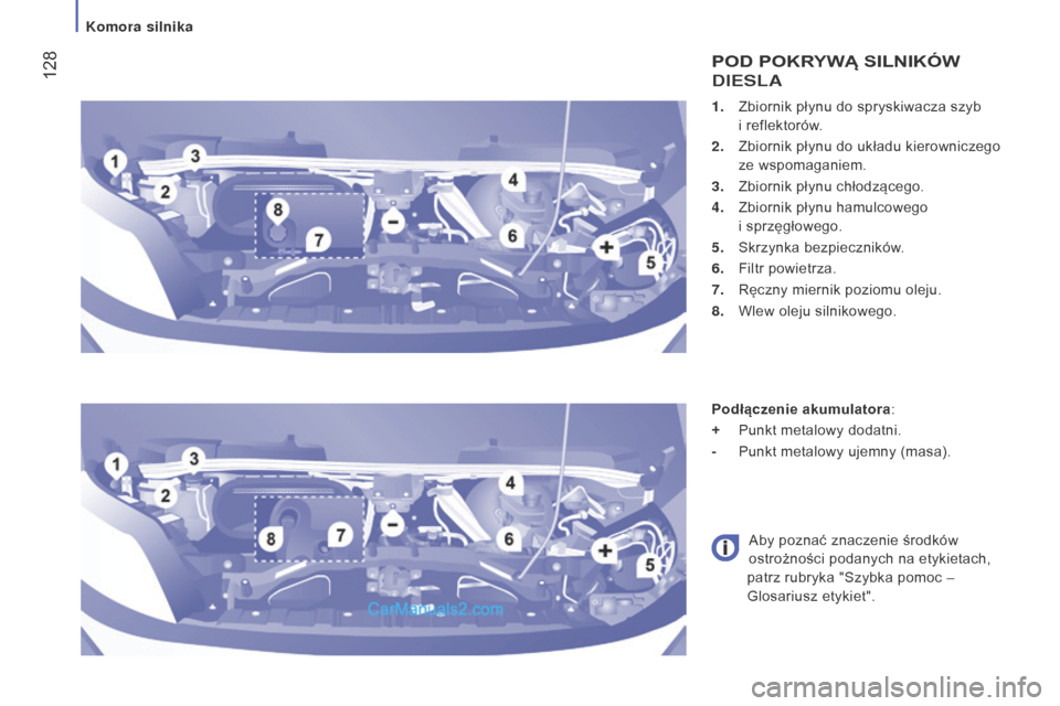 Peugeot Boxer 2016 Instrukcja Obsługi (in Polish) 128
boxer_pl_Chap07_Verifications_ed01-2015
1. Zbiornik płynu do spryskiwacza szyb
i reflektorów.
2.
Zbiornik płynu do układu kierowniczego
ze wspomaganiem.
3.
Zbiornik płynu chłodzą Peugeot Boxer 2016 Instrukcja Obsługi (in Polish) 128
boxer_pl_Chap07_Verifications_ed01-2015
1. Zbiornik płynu do spryskiwacza szyb
i reflektorów.
2.
Zbiornik płynu do układu kierowniczego
ze wspomaganiem.
3.
Zbiornik płynu chłodzą