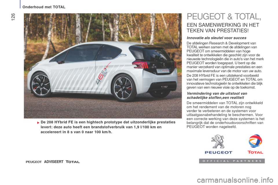 Peugeot Boxer 2015.5 Handleiding (in Dutch) 126
boxer_nl_Chap07_Verifications_ed01-2015
PEUGEOT & TOTAL,
EEN SAMENWERKING IN HET
T
EKEN
VAN
PRESTATIES
!
Innovatie als sleutel voor succes
De afdelingen Research & Development van
TOTA Peugeot Boxer 2015.5 Handleiding (in Dutch) 126
boxer_nl_Chap07_Verifications_ed01-2015
PEUGEOT & TOTAL,
EEN SAMENWERKING IN HET
T
EKEN
VAN
PRESTATIES
!
Innovatie als sleutel voor succes
De afdelingen Research & Development van
TOTA