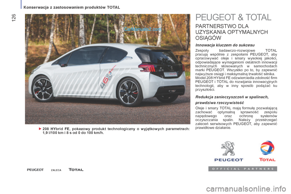 Peugeot Boxer 2015.5 Instrukcja Obsługi (in Polish) 126
boxer_pl_Chap07_Verifications_ed01-2015
PEUGEOT & TOTAL
PARTNERSTWO DLA
U
ZYSKANIA
O
PTYMALNYCH
O
SIĄGÓW
Innowacja kluczem do sukcesu
Zespoły badawczo-rozwojowe TOTAL
pracują wsp Peugeot Boxer 2015.5 Instrukcja Obsługi (in Polish) 126
boxer_pl_Chap07_Verifications_ed01-2015
PEUGEOT & TOTAL
PARTNERSTWO DLA
U
ZYSKANIA
O
PTYMALNYCH
O
SIĄGÓW
Innowacja kluczem do sukcesu
Zespoły badawczo-rozwojowe TOTAL
pracują wsp