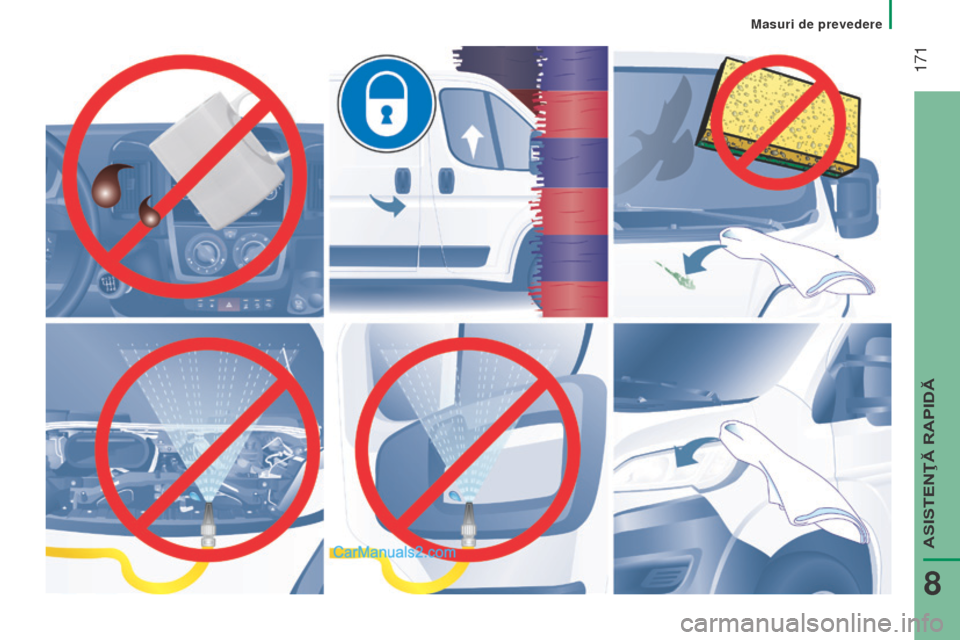Peugeot Boxer 2015.5  Manualul de utilizare (in Romanian)  171
boxer_ro_Chap08_Aide-Rapide_ed01-2015 
Masuri de prevedere 
00240036002C0036003700280031011F01020003003500240033002C00270102
8   