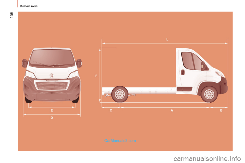 Peugeot Boxer 2014  Manuale del proprietario (in Italian)  156
   Dimensioni     