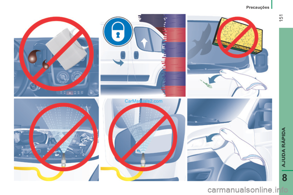 Peugeot Boxer 2014  Manual do proprietário (in Portuguese)    Precauções   
 151
AJUDA RÁPIDA
8  