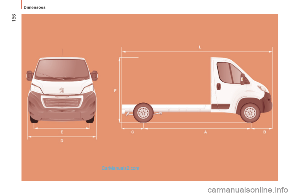 Peugeot Boxer 2014  Manual do proprietário (in Portuguese)  156
   Dimensões     