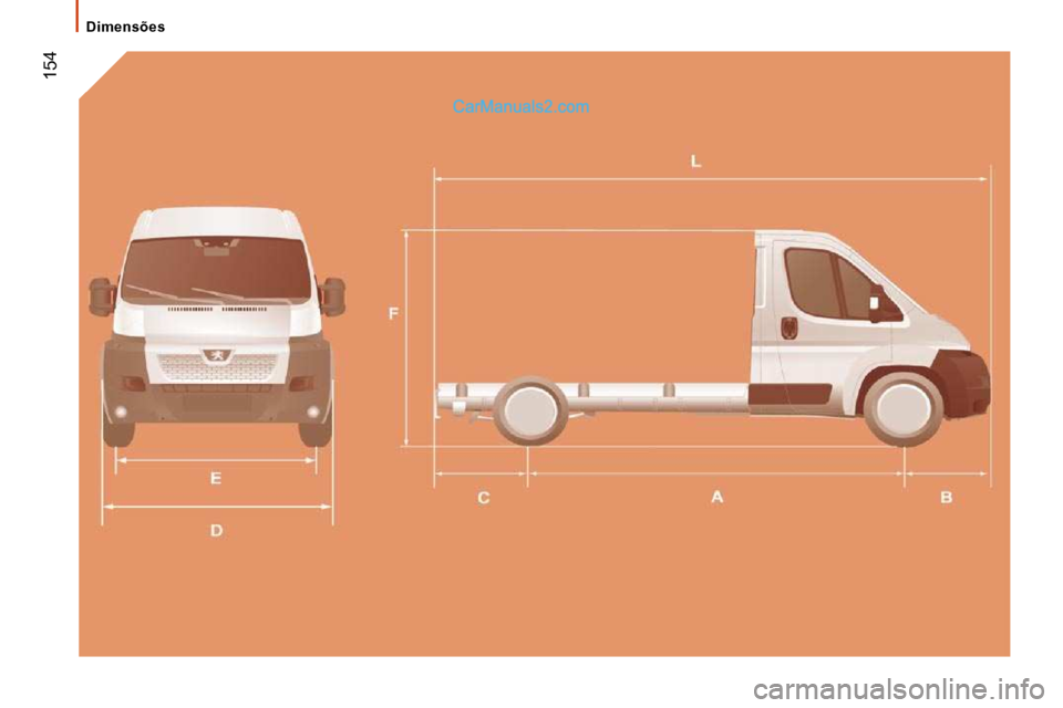 Peugeot Boxer 2010  Manual do proprietário (in Portuguese)  154
Dimensões   