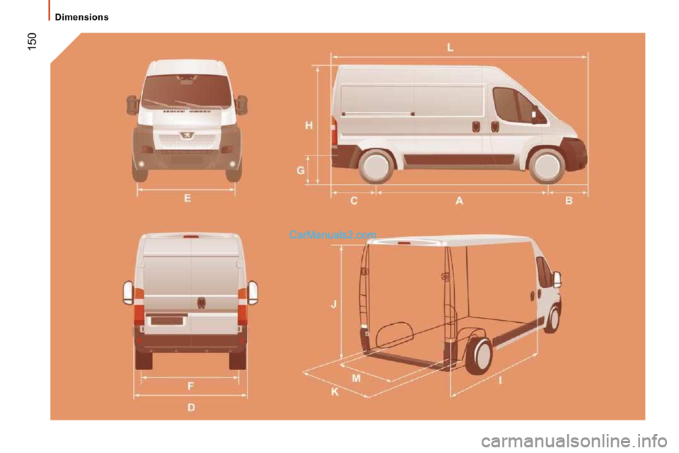 Peugeot Boxer 2008.5 Owners Manual 150
Dimensions Peugeot Boxer 2008.5 Owners Manual 150
Dimensions