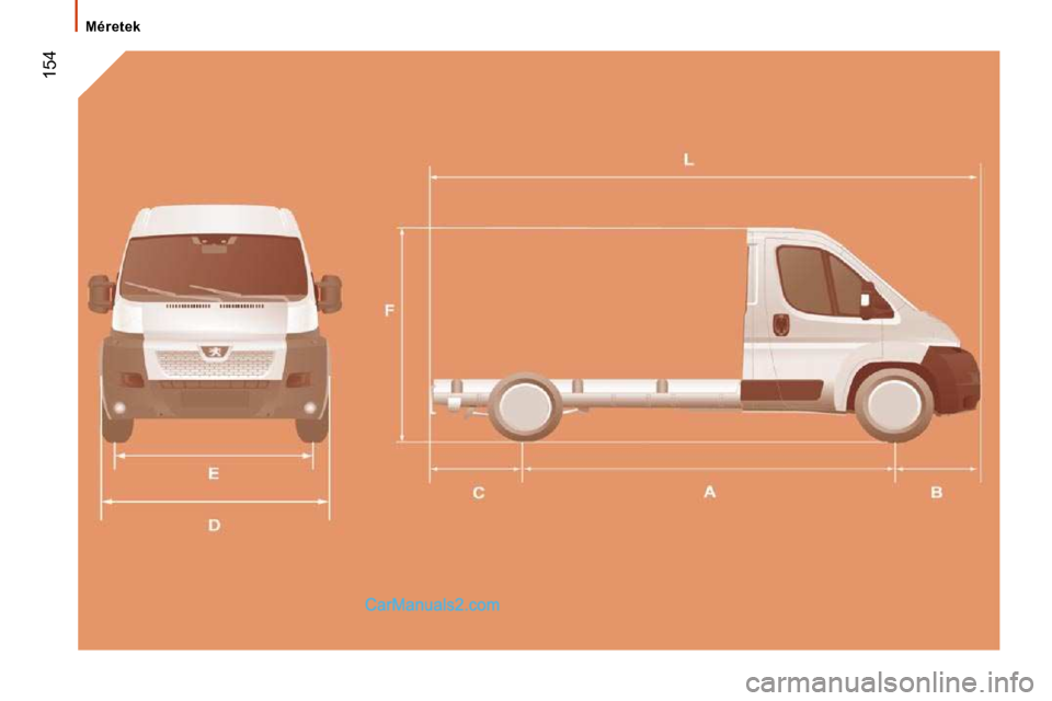 Peugeot Boxer 2008.5  Kezelési útmutató (in Hungarian)  154
� � � �M�é�r�e�t�e�k� � �    