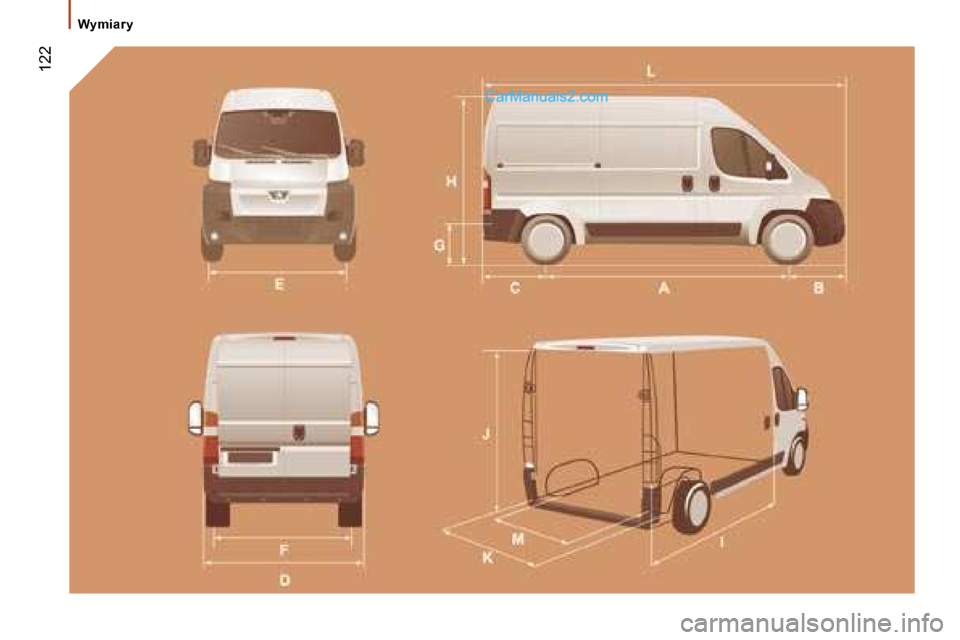 Peugeot Boxer 2006.5  Instrukcja Obsługi (in Polish) � �1�2�2
�W�y�m�i�a�r�y   