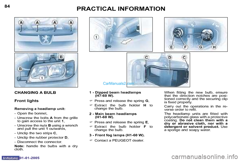 Peugeot Boxer 2005  Owners Manual �8�4
�0�1�-�0�1�-�2�0�0�5
�8�5
�0�1�-�0�1�-�2�0�0�5
�1� �-� � �D�i�p�p�e�d� �b�e�a�m� �h�e�a�d�l�a�m�p�s� �(�H�7�-�6�0� �W�)�.
�F � �P�r�e�s�s� �a�n�d� �r�e�l�e�a�s�e� �t�h�e� �s�p�r�i�n�g�  �G�,
�F �
