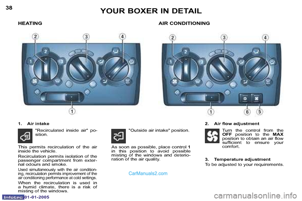 Peugeot Boxer 2005 Manual PDF �3�8
�0�1�-�0�1�-�2�0�0�5
�3�9
�0�1�-�0�1�-�2�0�0�5
�H�E�A�T�I�N�G
�2�.�  �A�i�r� �l�o�w� �a�d�j�u�s�t�m�e�n�t
�A�I�R� �C�O�N�D�I�T�I�O�N�I�N�G
�1�.�  �A�i�r� �i�n�t�a�k�e
�"�R�e�c�i�r�c�u�l�a�t�e�d� 