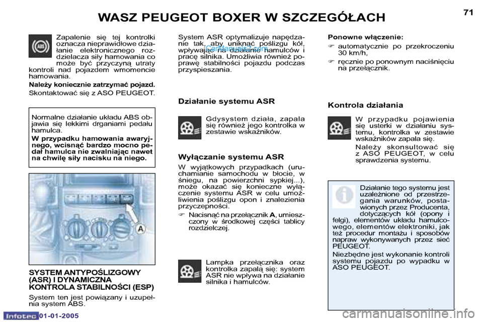Peugeot Boxer 2005  Instrukcja Obsługi (in Polish) �W�A�S�Z� �P�E�U�G�E�O�T� �B�O�X�E�R� �W� �S�Z�C�Z�E�G�Ó�Ł�A�C�H�7�0
�0�1�-�0�1�-�2�0�0�5
�7�1�W�A�S�Z� �P�E�U�G�E�O�T� �B�O�X�E�R� �W� �S�Z�C�Z�E�G�Ó�Ł�A�C�H
�0�1�-�0�1�-�2�0�0�5
�W�y�ł"�c�z�a�