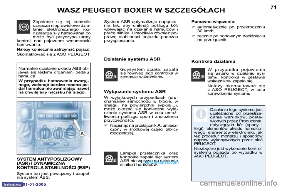 Peugeot Boxer 2005  Instrukcja Obsługi (in Polish) �W�A�S�Z� �P�E�U�G�E�O�T� �B�O�X�E�R� �W� �S�Z�C�Z�E�G�Ó�Ł�A�C�H�7�0
�0�1�-�0�1�-�2�0�0�5
�7�1�W�A�S�Z� �P�E�U�G�E�O�T� �B�O�X�E�R� �W� �S�Z�C�Z�E�G�Ó�Ł�A�C�H
�0�1�-�0�1�-�2�0�0�5
�W�y�ł"�c�z�a�
