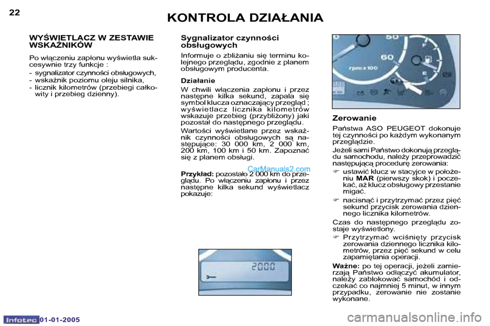 Peugeot Boxer 2005  Instrukcja Obsługi (in Polish) �2�2
�0�1�-�0�1�-�2�0�0�5
�2�3
�0�1�-�0�1�-�2�0�0�5
�W�Y:�W�I�E�T�L�A�C�Z� �W� �Z�E�S�T�A�W�I�E�  
�W�S�K�AD�N�I�K�Ó�W� 
�P�o� �w�ł�c�z�e�n�i�u� �z�a�p�ł�o�n�u� �w�y;�w�i�e�t�l�a� �s�u�k�- 
�c