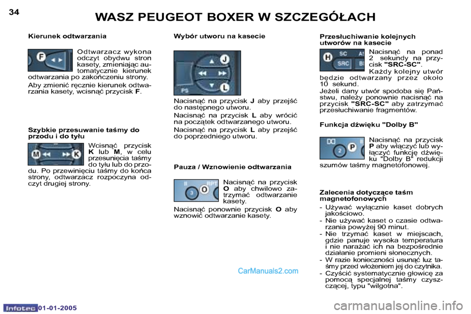 Peugeot Boxer 2005  Instrukcja Obsługi (in Polish) �3�4
�0�1�-�0�1�-�2�0�0�5
�3�5
�0�1�-�0�1�-�2�0�0�5
�P�r�z�e�s�ł�u�c�h�i�w�a�n�i�e� �k�o�l�e�j�n�y�c�h�  
�u�t�w�o�r�ó�w� �n�a� �k�a�s�e�c�i�e�N�a�c�i�s�n"�ć�  �n�a�  �p�o�n�a�d� 
�2�  � �s�e�k�u�