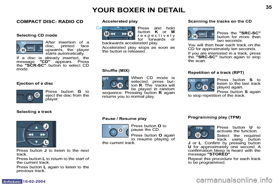 Peugeot Boxer 2004 Manual PDF �1�6�-�0�2�-�2�0�0�4�1�6�-�0�2�-�2�0�0�4
�3�4�3�5�Y�O�U�R� �B�O�X�E�R� �I�N� �D�E�T�A�I�L
�C�O�M�P�A�C�T� �D�I�S�C�:� �R�A�D�I�O� �C�D
�S�e�l�e�c�t�i�n�g� �C�D� �m�o�d�e �A�f�t�e�r�  �i�n�s�e�r�t�i�o�