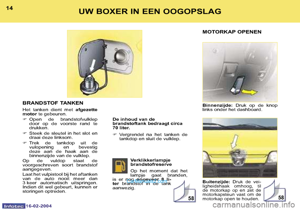 Peugeot Boxer 2004  Handleiding (in Dutch) �5�8�5�8
�1�4
�1�6�-�0�2�-�2�0�0�4
�1�5
�1�6�-�0�2�-�2�0�0�4
�U�W� �B�O�X�E�R� �I�N� �E�E�N� �O�O�G�O�P�S�L�A�G
�B�R�A�N�D�S�T�O�F� �T�A�N�K�E�N
�H�e�t�  �t�a�n�k�e�n�  �d�i�e�n�t�  �m�e�t�  �a�f�g�e�