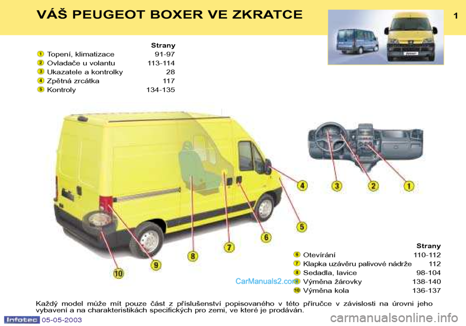 Peugeot Boxer 2003  Návod k obsluze (in Czech) 