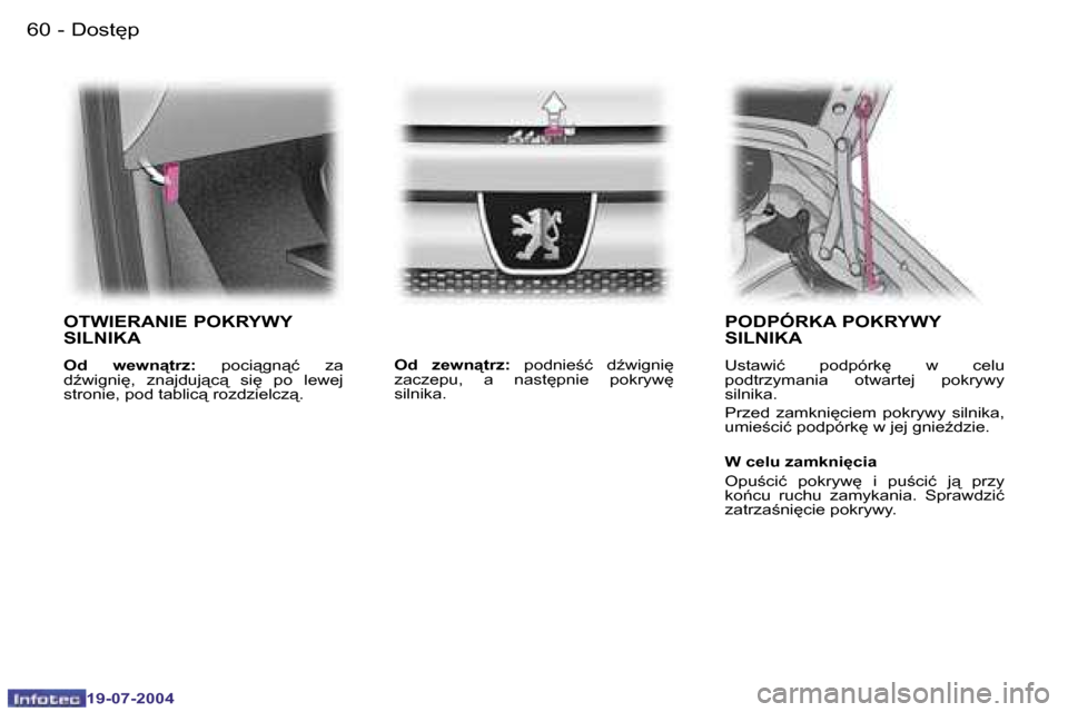 Peugeot Expert 2004  Instrukcja Obsługi (in Polish) �6�0 �-
�1�9�-�0�7�-�2�0�0�4
�6�1
�-
�1�9�-�0�7�-�2�0�0�4
�D�o�s�t
�p
�O�T�W�I�E�R�A�N�I�E� �P�O�K�R�Y�W�Y�  
�S�I�L�N�I�K�A
�O�d�  �w�e�w�n�t�r�z�: �  �p�o�c�i�g�n�ć�  �z�a� 
�dE�w�i�g�n�i
