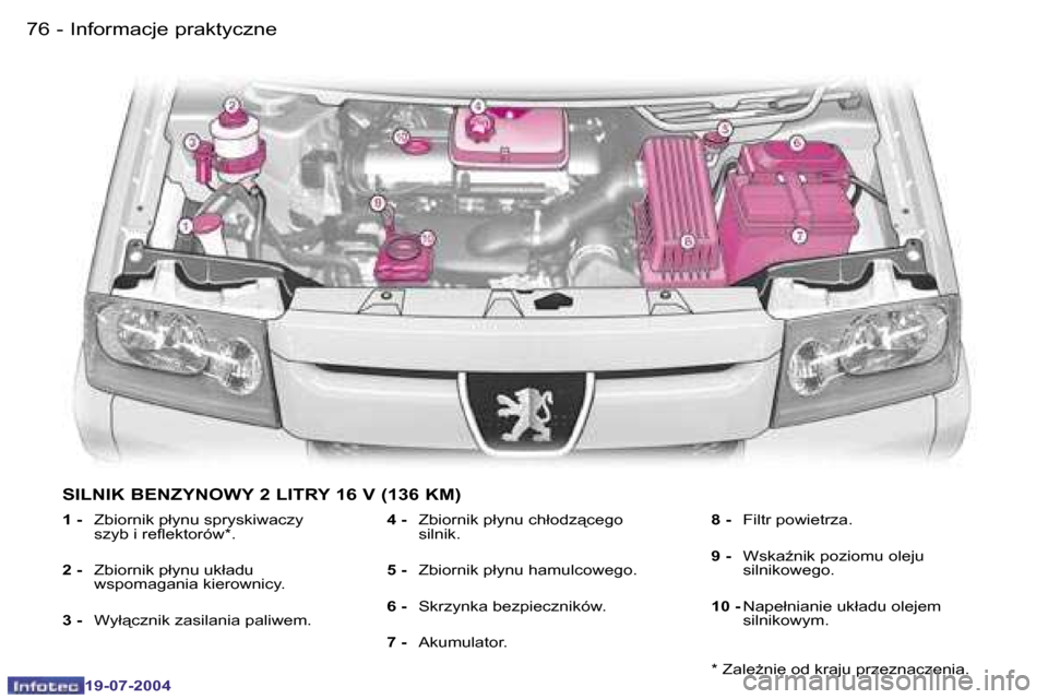 Peugeot Expert 2004  Instrukcja Obsługi (in Polish) �7�6 �-
�1�9�-�0�7�-�2�0�0�4
�7�7
�-
�1�9�-�0�7�-�2�0�0�4
�I�n�f�o�r�m�a�c�j�e� �p�r�a�k�t�y�c�z�n�e
�S�I�L�N�I�K� �B�E�N�Z�Y�N�O�W�Y� �2� �L�I�T�R�Y� �1�6� �V� �(�1�3�6� �K�M�)
�1� �- �  �Z�b�i�o�r�n