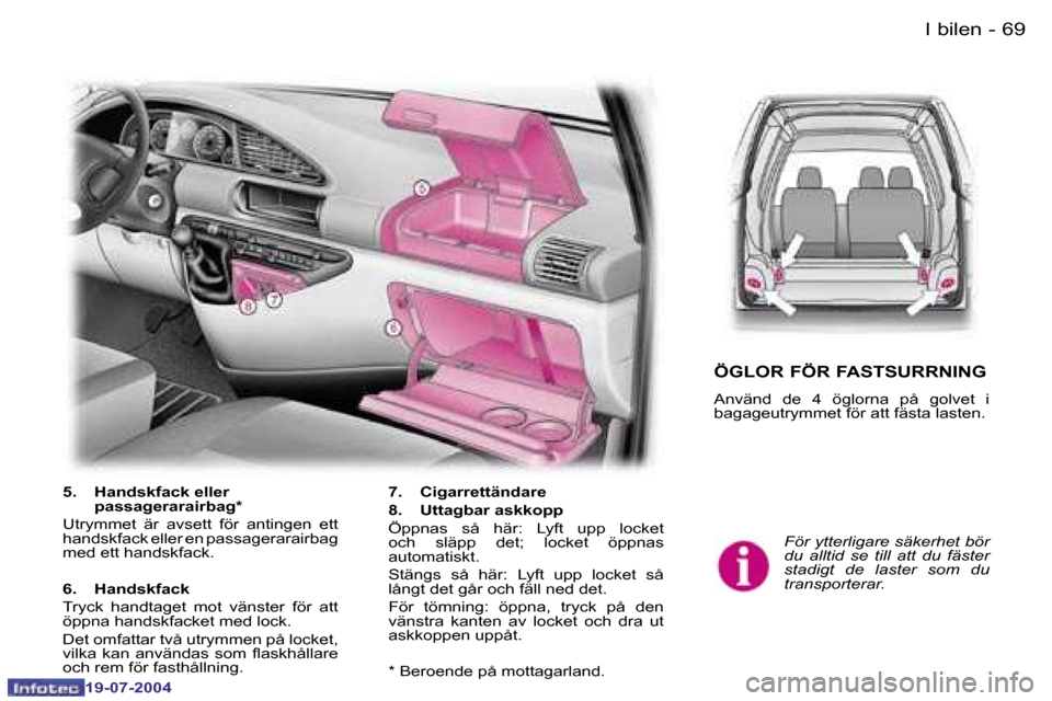 Peugeot Expert 2004  Ägarmanual (in Swedish) �6�8 �-
�1�9�-�0�7�-�2�0�0�4
�6�9
�-
�1�9�-�0�7�-�2�0�0�4
�I� �b�i�l�e�n
�F�ö�r� �y�t�t�e�r�l�i�g�a�r�e� �s�ä�k�e�r�h�e�t� �b�ö�r�  
�d�u�  �a�l�l�t�i�d�  �s�e�  �t�i�l�l�  �a�t�t�  �d�u�  �f�ä�s�
