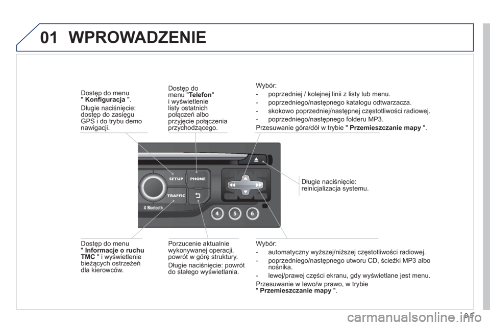 Peugeot Expert Tepee 2013 Instrukcja Obsługi (in Polish) 9.5
01
Wybór:
- automat
yczny wyższej/niższej częstotliwości radiowej.
- poprzednie
go/następnego utworu CD, ścieżki MP3 albo nośnika.
- lewej
/prawej części ekranu, gdy wyświetlane je Peugeot Expert Tepee 2013 Instrukcja Obsługi (in Polish) 9.5
01
Wybór:
- automat
yczny wyższej/niższej częstotliwości radiowej.
- poprzednie
go/następnego utworu CD, ścieżki MP3 albo nośnika.
- lewej
/prawej części ekranu, gdy wyświetlane je