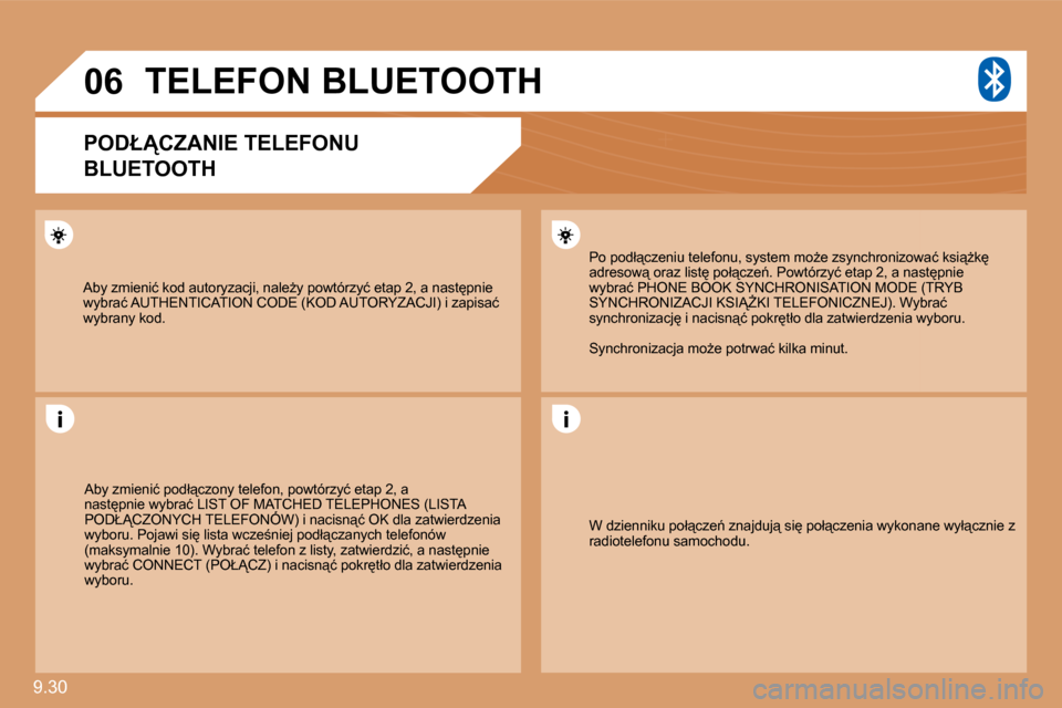 Peugeot Expert Tepee 2010  Instrukcja Obsługi (in Polish) �9�.�3�0� 
�0�6
� �A�b�y� �z�m�i�e�n�i�ć� �k�o�d� �a�u�t�o�r�y�z�a�c�j�i�,� �n�a�l�eG�y� �p�o�w�t�ó�r�z�y�ć� �e�t�a�p� �2�,� �a� �n�a�s�t�p�n�i�e� �w�y�b�r�a�ć� �A�U�T�H�E�N�T�I�C�A�T�I�O�N� �C