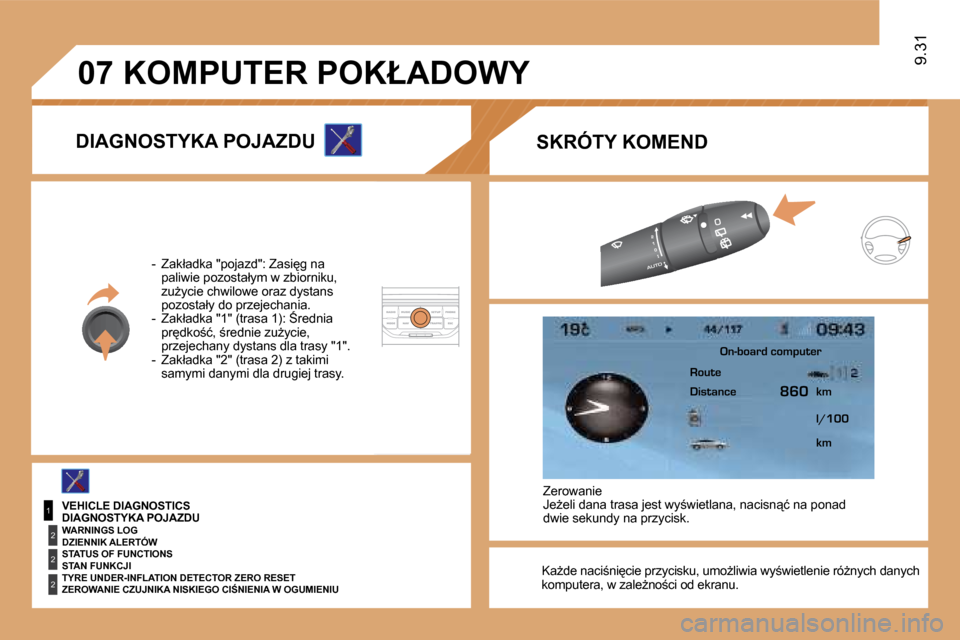 Peugeot Expert Tepee 2009  Instrukcja Obsługi (in Polish) 07
1
2
2
2
�9�.�3�1
� �K�aG�d�e� �n�a�c�i;�n�i�c�i�e� �p�r�z�y�c�i�s�k�u�,� �u�m�oG�l�i�w�i�a� �w�y;�w�i�e�t�l�e�n�i�e� �r�óG�n�y�c�h� �d�a�n�y�c�h� �k�o�m�p�u�t�e�r�a�,� �w� �z�a�l�eG�n�o;�