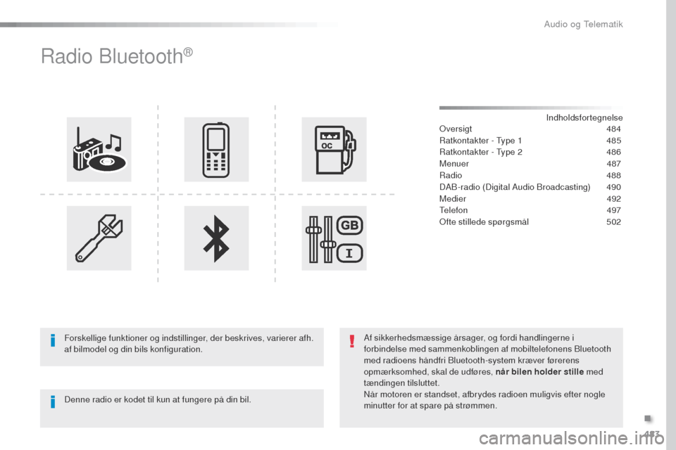 Peugeot Expert VU 2016 Instruktionsbog (in Danish) 483
Expert_da_Chap10d_RD6_ed01-2016
Radio Bluetooth®
Indholdsfortegnelseove
rsigt 4 84
Ratkontakter -
t
y
pe 1
4
85
Ratkontakter -
t
y
pe 2
4
86
Menuer
4
87
Radio
488
DAB-radio (Digita Peugeot Expert VU 2016 Instruktionsbog (in Danish) 483
Expert_da_Chap10d_RD6_ed01-2016
Radio Bluetooth®
Indholdsfortegnelseove
rsigt 4 84
Ratkontakter -
t
y
pe 1
4
85
Ratkontakter -
t
y
pe 2
4
86
Menuer
4
87
Radio
488
DAB-radio (Digita