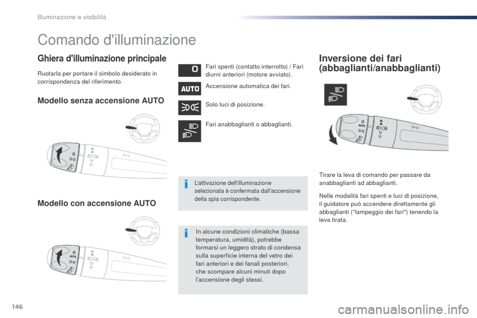 Peugeot Expert VU 2016 Manuale del proprietario (in Italian) 146
Expert_it_Chap04_eclairage-et-visibilite_ed01-2016
Modello senza accensione AUTO
Modello con accensione AUTO
Ghiera dilluminazione principaleFari spenti (contatto interrotto) / Fari
diurni anter Peugeot Expert VU 2016 Manuale del proprietario (in Italian) 146
Expert_it_Chap04_eclairage-et-visibilite_ed01-2016
Modello senza accensione AUTO
Modello con accensione AUTO
Ghiera dilluminazione principaleFari spenti (contatto interrotto) / Fari
diurni anter
