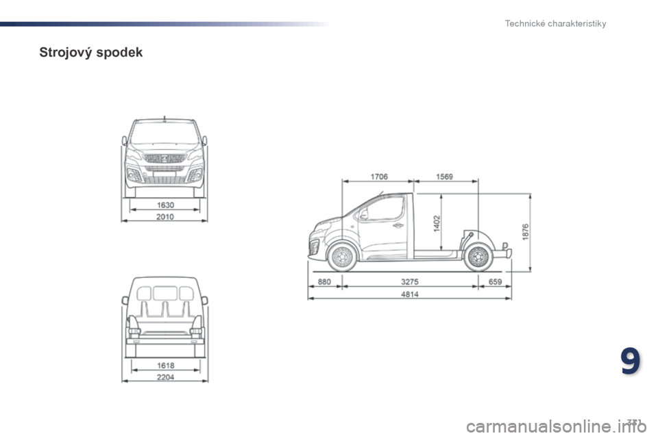 Peugeot Expert VU 2016 Návod k obsluze (in Czech) 331
Expert_cs_Chap09_caracteristiques-techniques_ed01-2016
Strojový spodek
9
T Peugeot Expert VU 2016 Návod k obsluze (in Czech) 331
Expert_cs_Chap09_caracteristiques-techniques_ed01-2016
Strojový spodek
9
T