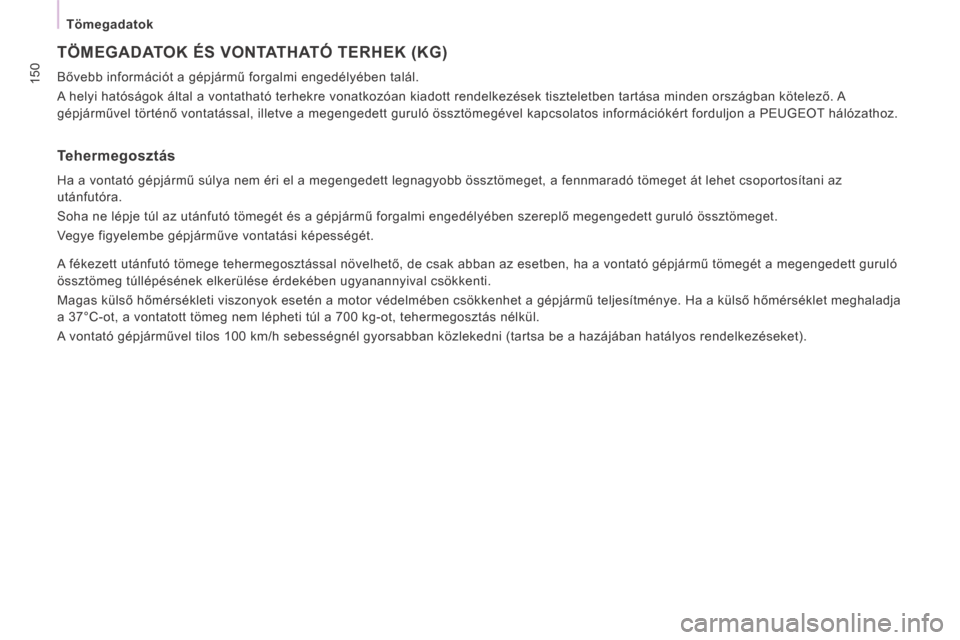 Peugeot Expert VU 2014 Kezelési útmutató (in Hungarian) 150
Tömegadatok
Expert-VU_hu_Chap08_Caracteristiques techniques_ed01-2014
TÖMEGADATOK ÉS VONTATHATÓ TERHEK (KG)
Bővebb információt a gépjármű forgalmi engedélyében talál.
A helyi Peugeot Expert VU 2014 Kezelési útmutató (in Hungarian) 150
Tömegadatok
Expert-VU_hu_Chap08_Caracteristiques techniques_ed01-2014
TÖMEGADATOK ÉS VONTATHATÓ TERHEK (KG)
Bővebb információt a gépjármű forgalmi engedélyében talál.
A helyi