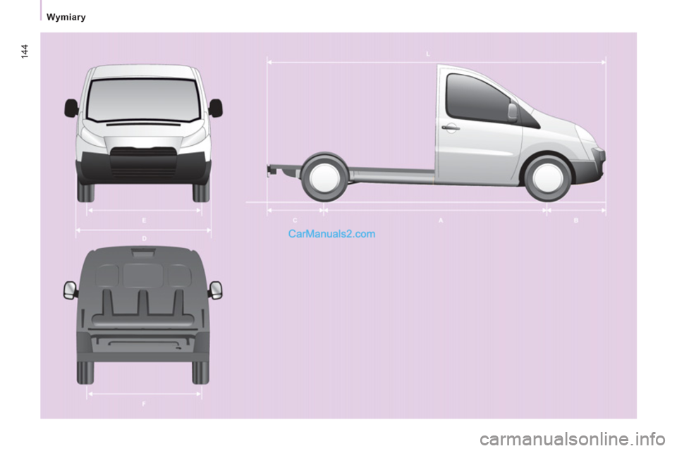 Peugeot Expert VU 2012  Instrukcja Obsługi (in Polish) 144
   
 
Wymiary  
   