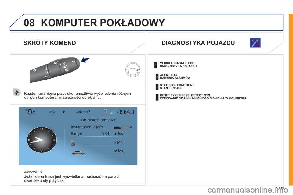 Peugeot Expert VU 2011 Instrukcja Obsługi (in Polish) 9.37
08KOMPUTER POKŁADOWY
SKRÓTY KOMEND
Każde naciśnięcie przycisku, umożliwia wyświetlenie r Peugeot Expert VU 2011 Instrukcja Obsługi (in Polish) 9.37
08KOMPUTER POKŁADOWY
SKRÓTY KOMEND
Każde naciśnięcie przycisku, umożliwia wyświetlenie r