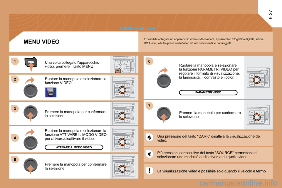 Peugeot Expert VU 2010  Manuale del proprietario (in Italian) 11
�2�2
�3�3
�4�4
�5�5
�6�6
�7�7
9.27
�A�T�T�I�V�A�R�E� �I�L� �M�O�D�O� �V�I�D�E�O
�P�A�R�A�M�E�T�R�I� �V�I�D�E�O
� �È� �p�o�s�s�i�b�i�l�e� �c�o�l�l�e�g�a�r�e� �u�n� �a�p�p�a�r�e�c�c�h�i�o� �v�i�d�e�