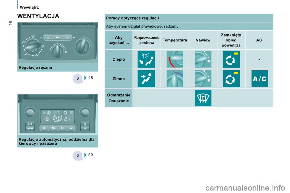 Peugeot Expert VU 2010  Instrukcja Obsługi (in Polish) 3
3
�W�e�w�n"�t�r�z
16
� � �R�e�g�u�l�a�c�j�a� �r
�c�z�n�a�  
� � �R�e�g�u�l�a�c�j�a� �a�u�t�o�m�a�t�y�c�z�n�a�,� �o�d�d�z�i�e�l�n�a� �d�l�a�  
�k�i�e�r�o�w�c�y� �i� �p�a�s�aG�e�r�a�  50  
� �4�8� 