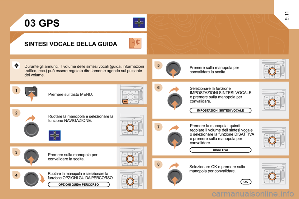 Peugeot Expert VU 2009  Manuale del proprietario (in Italian) �6�6
�8�8
�7�7
�5�5
11
�2�2
�3�3
�4�4
�0�3
9.11
� �P�r�e�m�e�r�e� �s�u�l�l�a� �m�a�n�o�p�o�l�a� �p�e�r� �c�o�n�v�a�l�i�d�a�r�e� �l�a� �s�c�e�l�t�a�.� 
�I�M�P�O�S�T�A�Z�I�O�N�I� �S�I�N�T�E�S�I� �V�O�C�