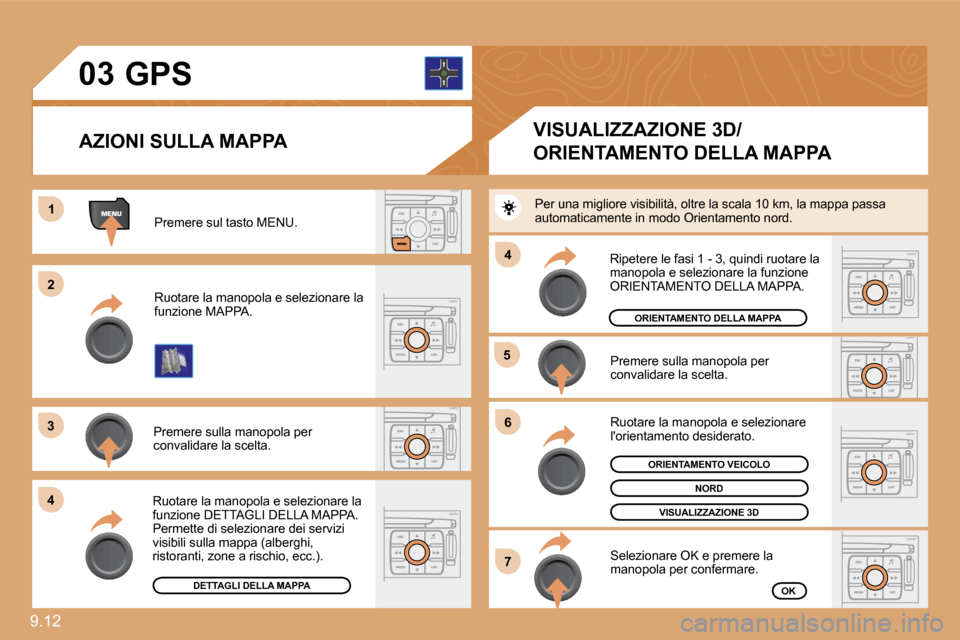 Peugeot Expert VU 2009  Manuale del proprietario (in Italian) 9.12 
�0�3
11
�2�2
�3�3
�4�4
�5�5
�6�6
�7�7
�4�4
       GPS 
� �P�r�e�m�e�r�e� �s�u�l� �t�a�s�t�o� �M�E�N�U�.� 
� �R�u�o�t�a�r�e� �l�a� �m�a�n�o�p�o�l�a� �e� �s�e�l�e�z�i�o�n�a�r�e� �l�a� �f�u�n�z�i�o