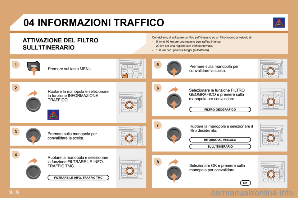 Peugeot Expert VU 2009  Manuale del proprietario (in Italian) 9.16 
�5�5
�6�6
�7�7
�8�8
11
�2�2
�3�3
�4�4
�0�4
� � �A�T�T�I�V�A�Z�I�O�N�E� �D�E�L� �F�I�L�T�R�O� 
SULLITINERARIO 
� �C�o�n�s�i�g�l�i�a�m�o� �d�i� �u�t�i�l�i�z�z�a�r�e� �u�n� �ﬁ� �l�t�r�o� �s�u�l�