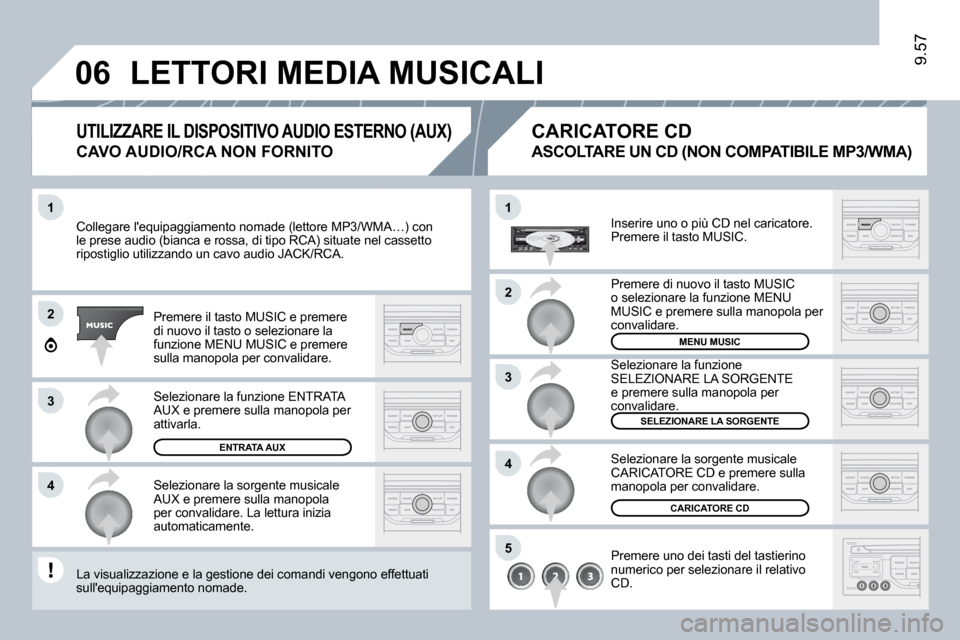 Peugeot Expert VU 2009  Manuale del proprietario (in Italian) 1
�2
�3
�4
1
�4
�0�6
�2
�3
�5
9.57
� �C�o�l�l�e�g�a�r�e� �l��e�q�u�i�p�a�g�g�i�a�m�e�n�t�o� �n�o�m�a�d�e� �(�l�e�t�t�o�r�e� �M�P�3�/�W�M�A�…�)� �c�o�n� � �C�o�l�l�e�g�a�r�e� �l��e�q�u�i�p�a�g�g�i�